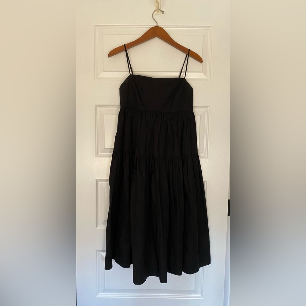 J Crew Tie-back tiered cotton poplin dress. Size 0